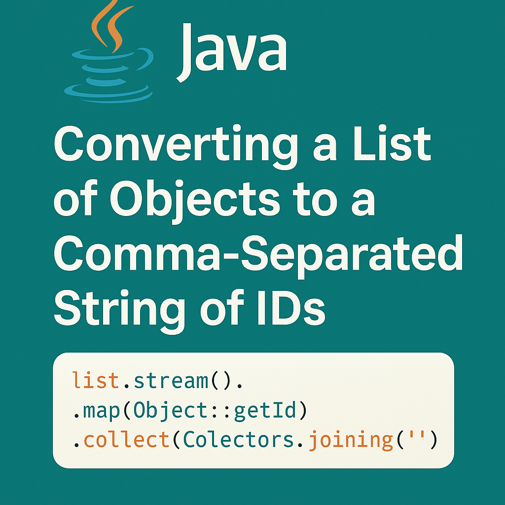 How to Convert a List of Objects to a Comma-Separated String of IDs in ...