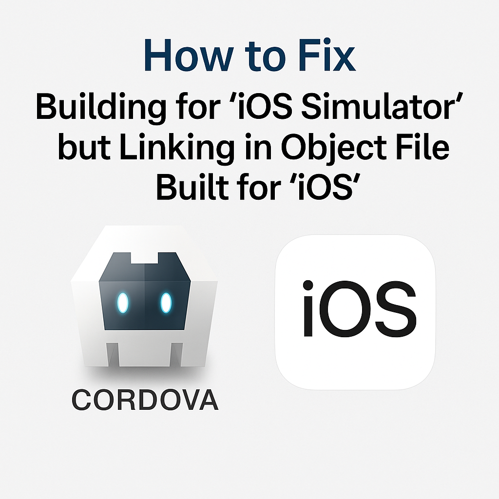 Fix “Building for iOS Simulator but Linking in Object File Built for ...