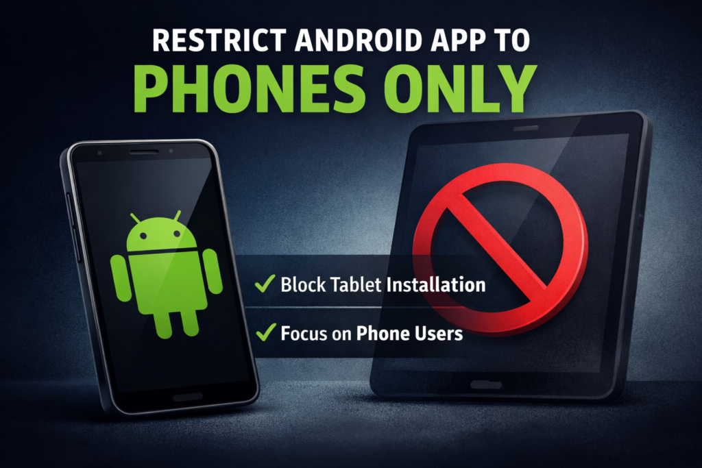 Restricting Android App Access to Phones Only (Excluding Tablets ...